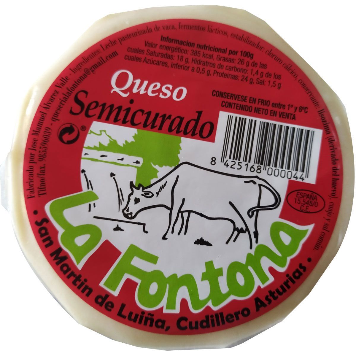 Queso semicurado La Fontona 500g