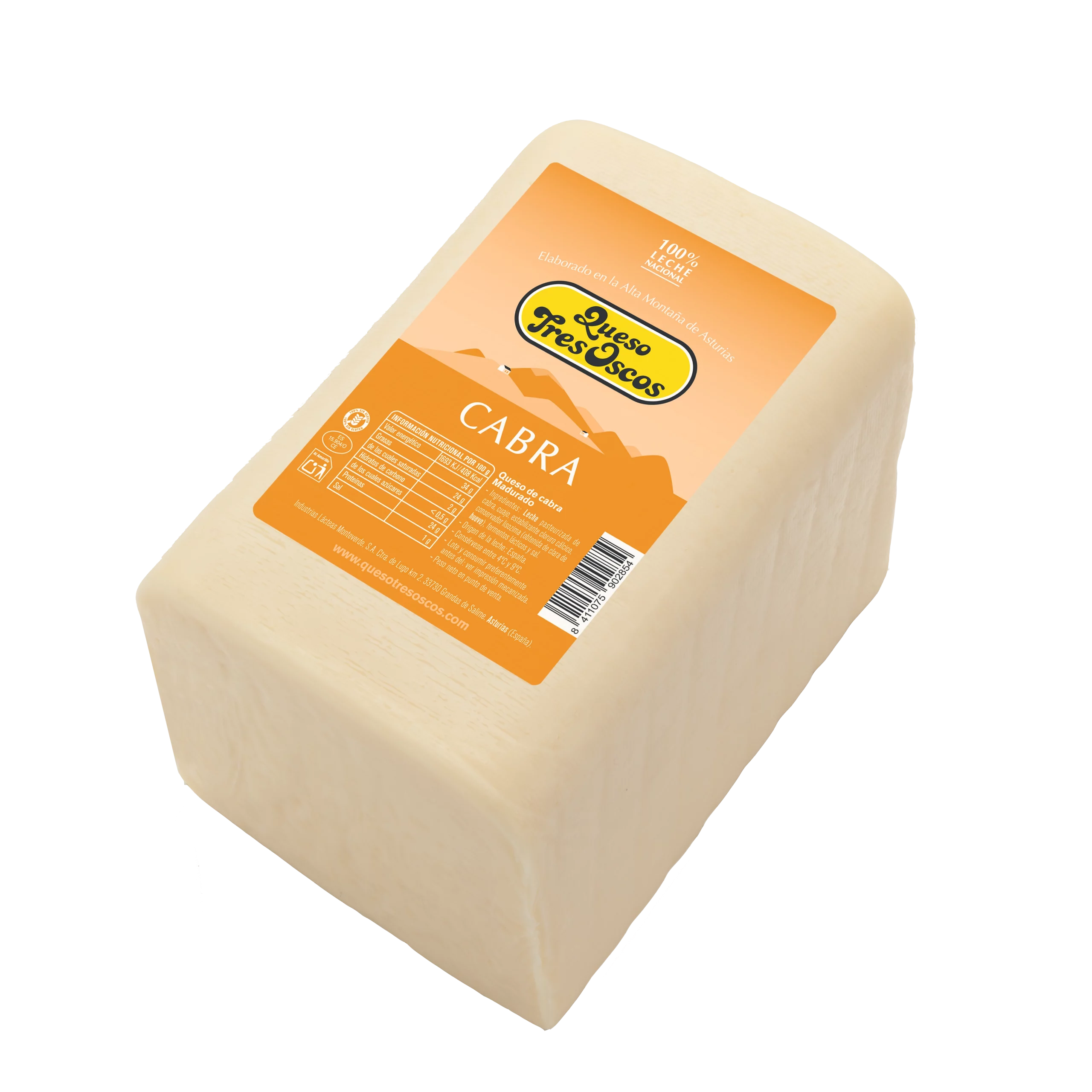 Queso especial para cachopos Tres Oscos de Cabra